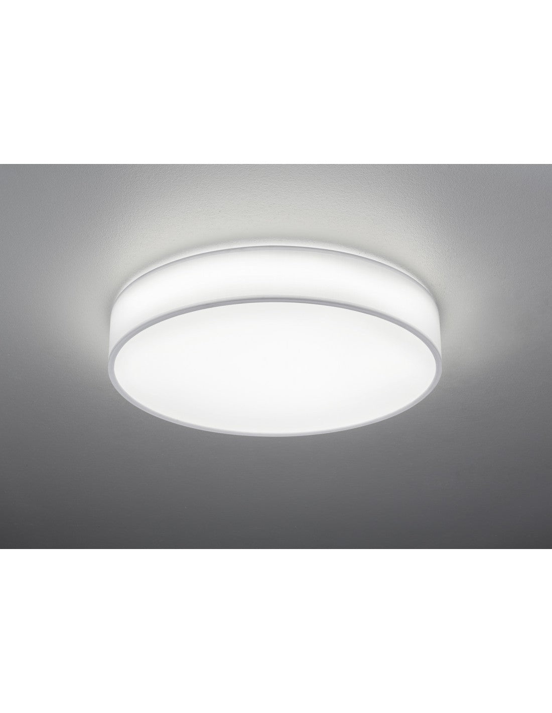 Lámpara de Techo Led Regulable Cambio de Color Lugano Tela Blanca Ø60 cm Trio Lighting