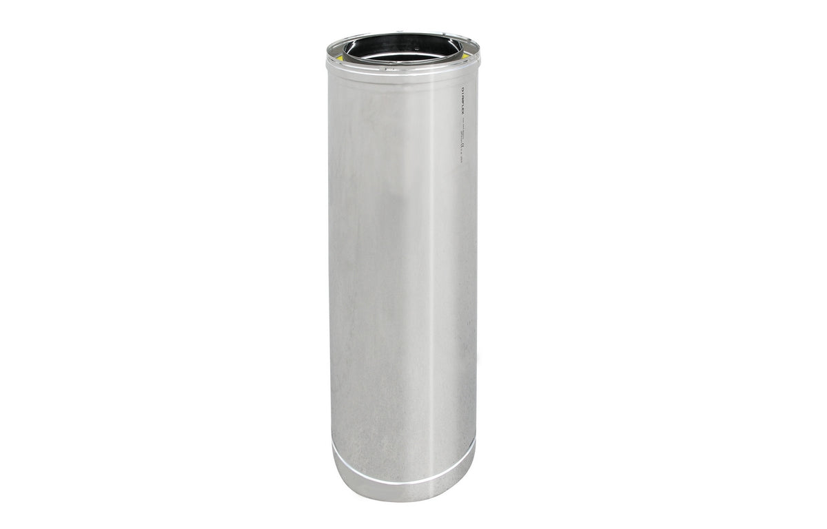 Tubo de acero inoxidable 316L de doble pared - 1 metro - Diámetro interior 150 - Diámetro exterior 200