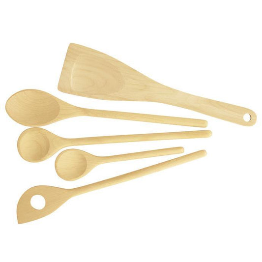 Juego de 5 cucharas y pala Woody.