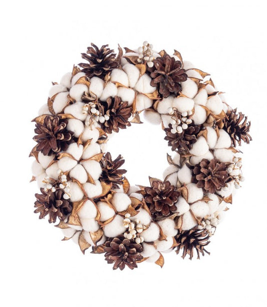 2x Corona de flores de algodón Loiza D.29