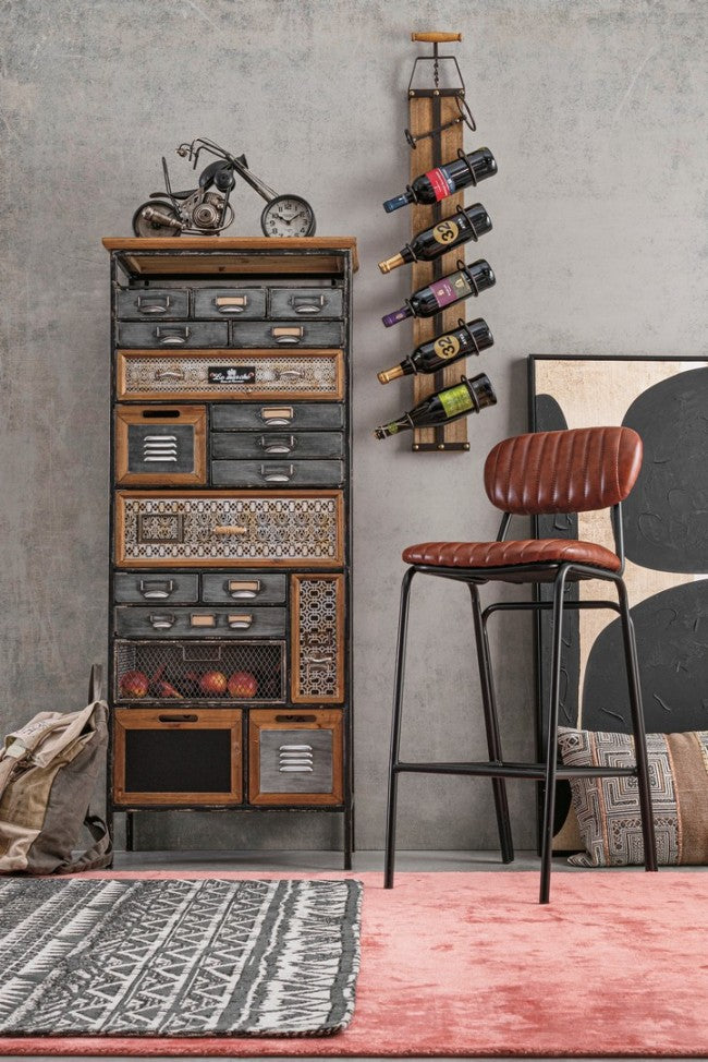 Alfombra viscosa estilo étnico Coral Rojo BELIZE 160x230 cm