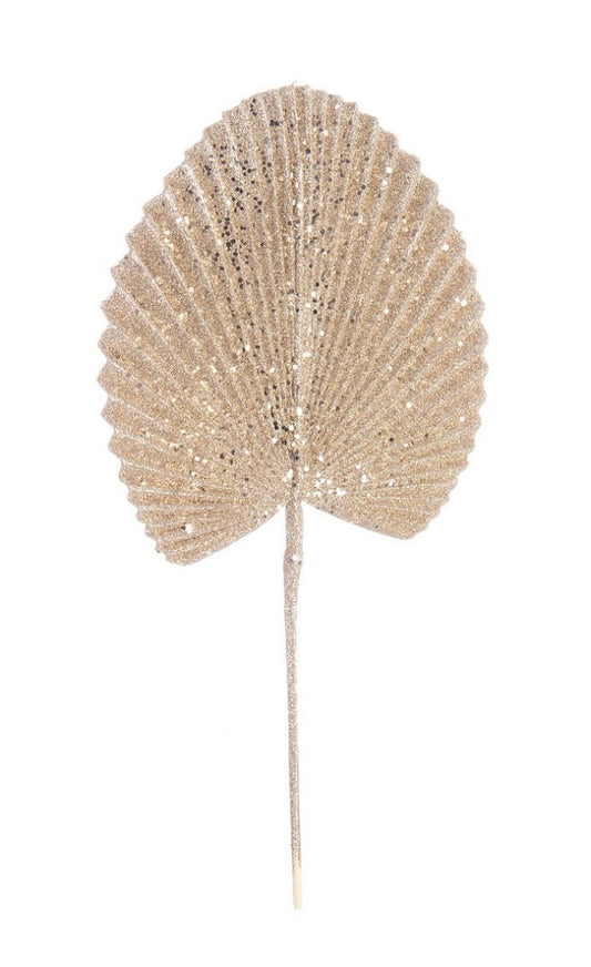 12x Hoja de abanico de champán Al. 52 cm