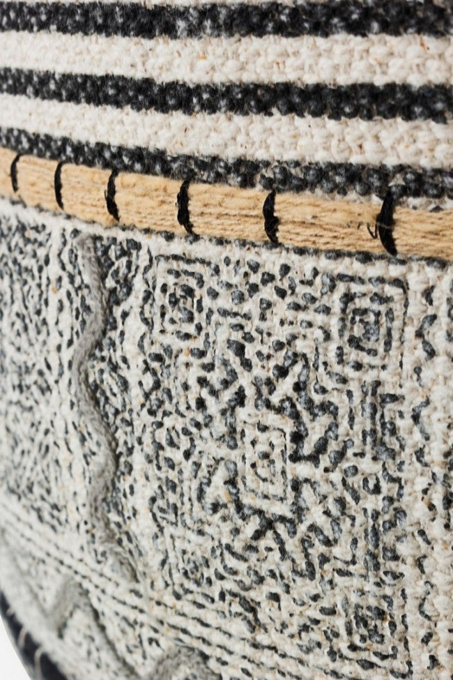 TILAK Puf de algodón estilo étnico Alaska diámetro 50x h35 cm