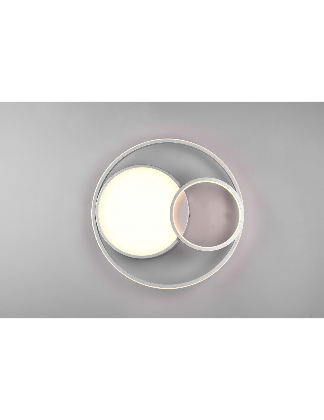 Lámpara de techo moderna de aluminio Vuelta, 3 LED, atenuador, 28w, iluminación en trío