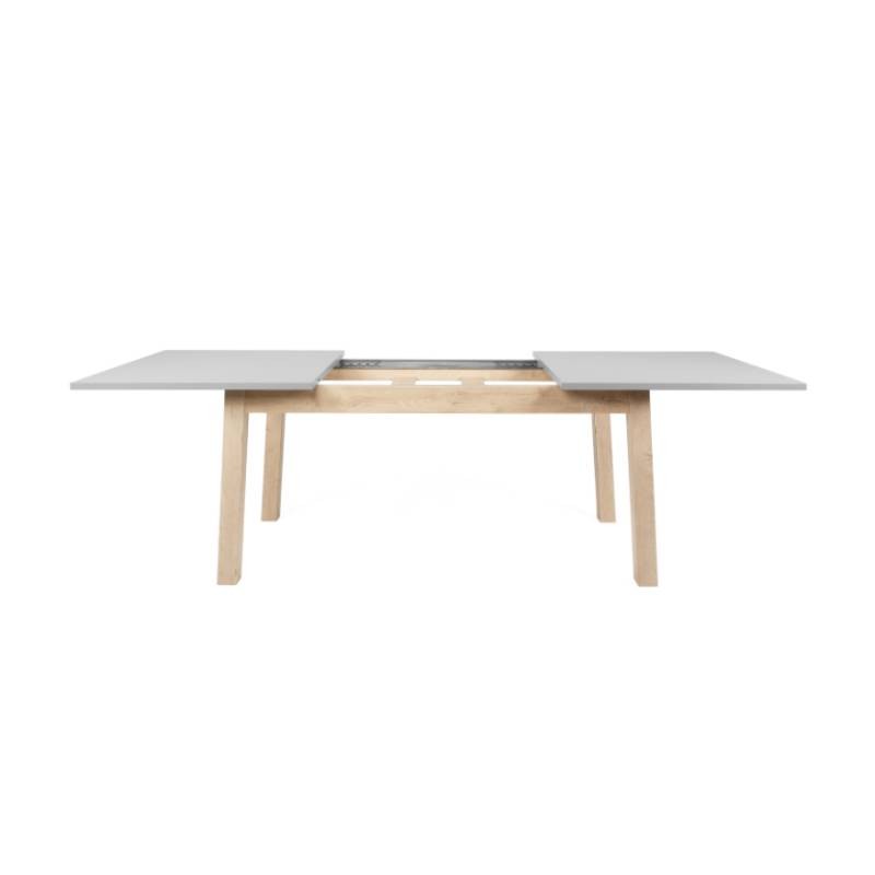 Mesa extensible moderna en roble gris 90 x 160 -240 cm