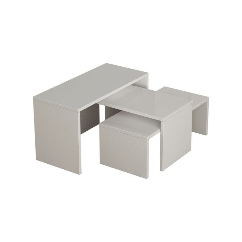 Mesas de centro Tris Kanta blanco 65x30xh.39 cm 