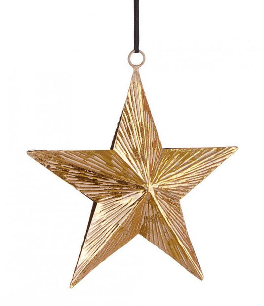 6x Colgante Estrella Komal Oro 15X15H
