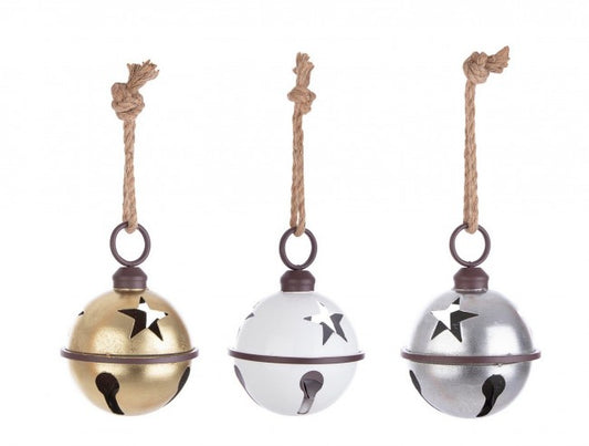 6x Colgante de campana Merry Star Met M Ass3