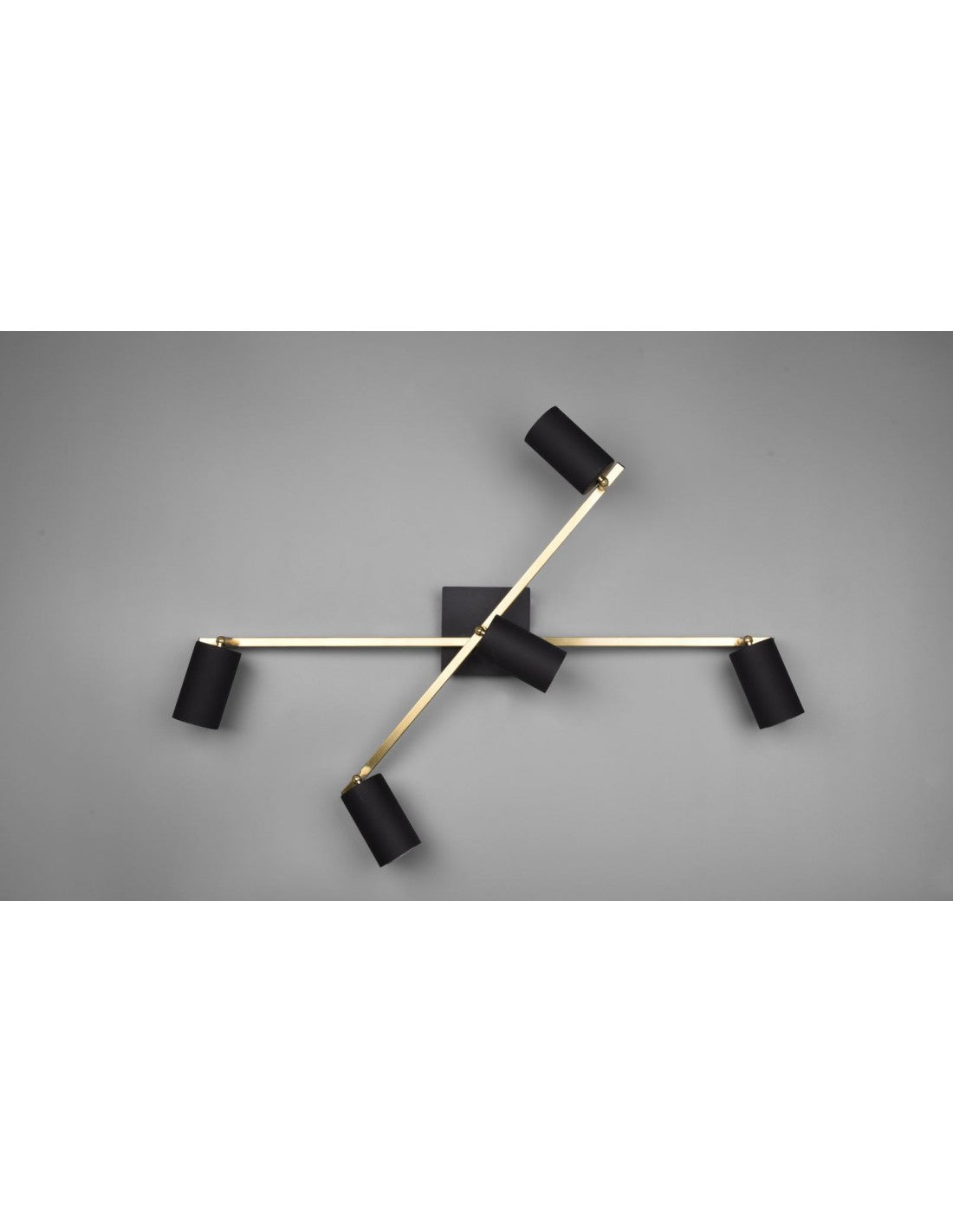 Foco Marley Gold Rods 5 Focos Cilíndricos Negros Regulables Trio Lighting