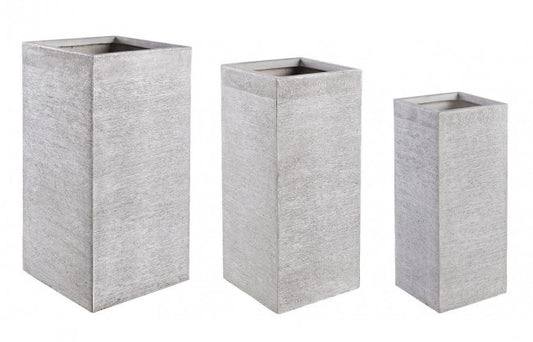 Juego de 3 jarrones altos Graffiti QU blancos