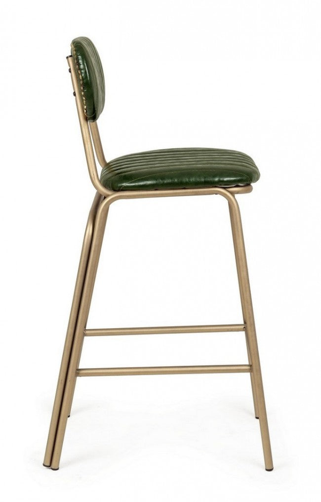 Taburete de bar Addy vintage verde oscuro 41x51x100h cm