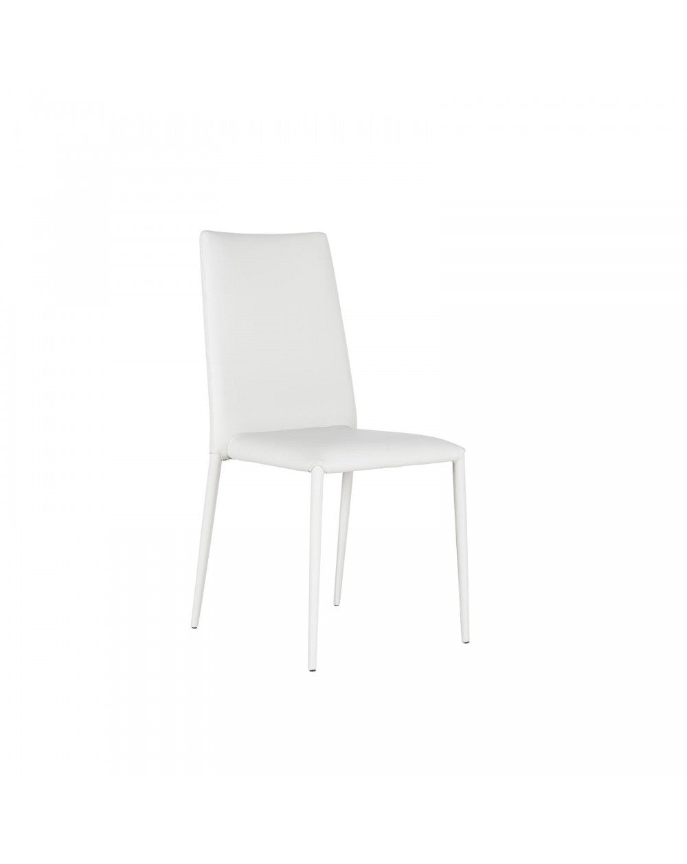 4x Silla Cleo STS de polipiel y metal blanco
