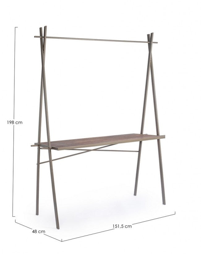 Mesa expositora industrial rectangular 98h cm