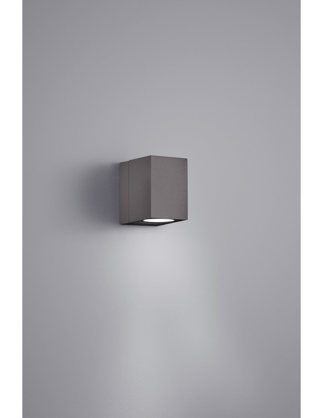 Lámpara de pared rectangular Tiber Spot Led Orientable IP54 Antracita H10 cm Trio Lighting