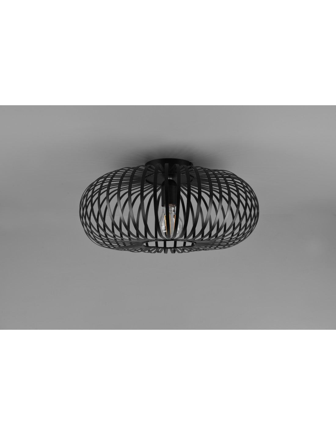 Ellipse Johann Lámpara de techo jaula de metal negro Ø40 cm Trio Lighting