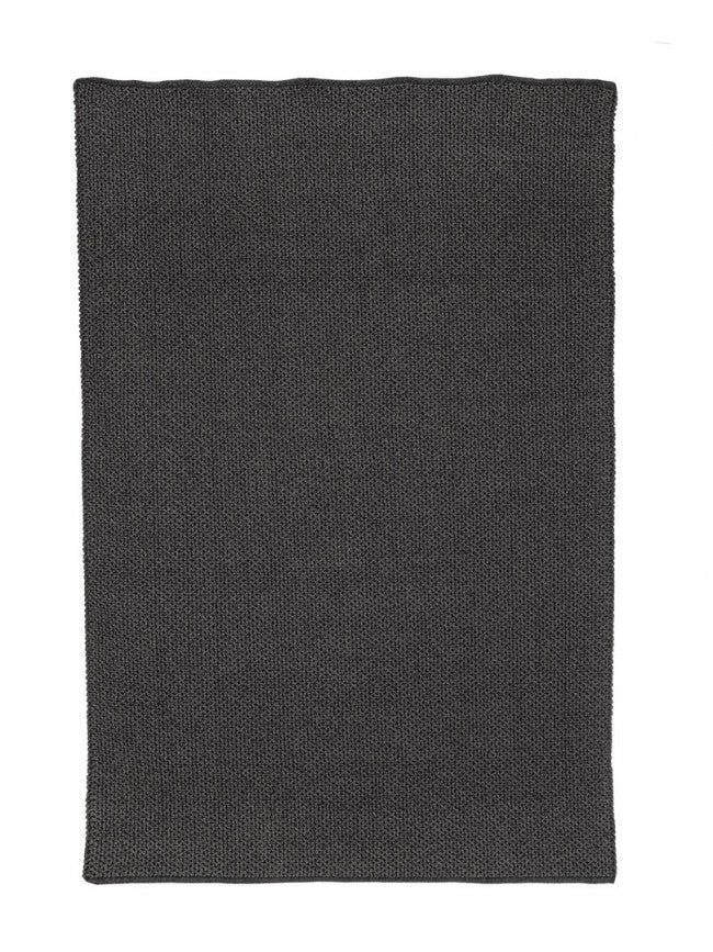 Alfombra de exterior gris en fibra sintética hecha a mano 170x240