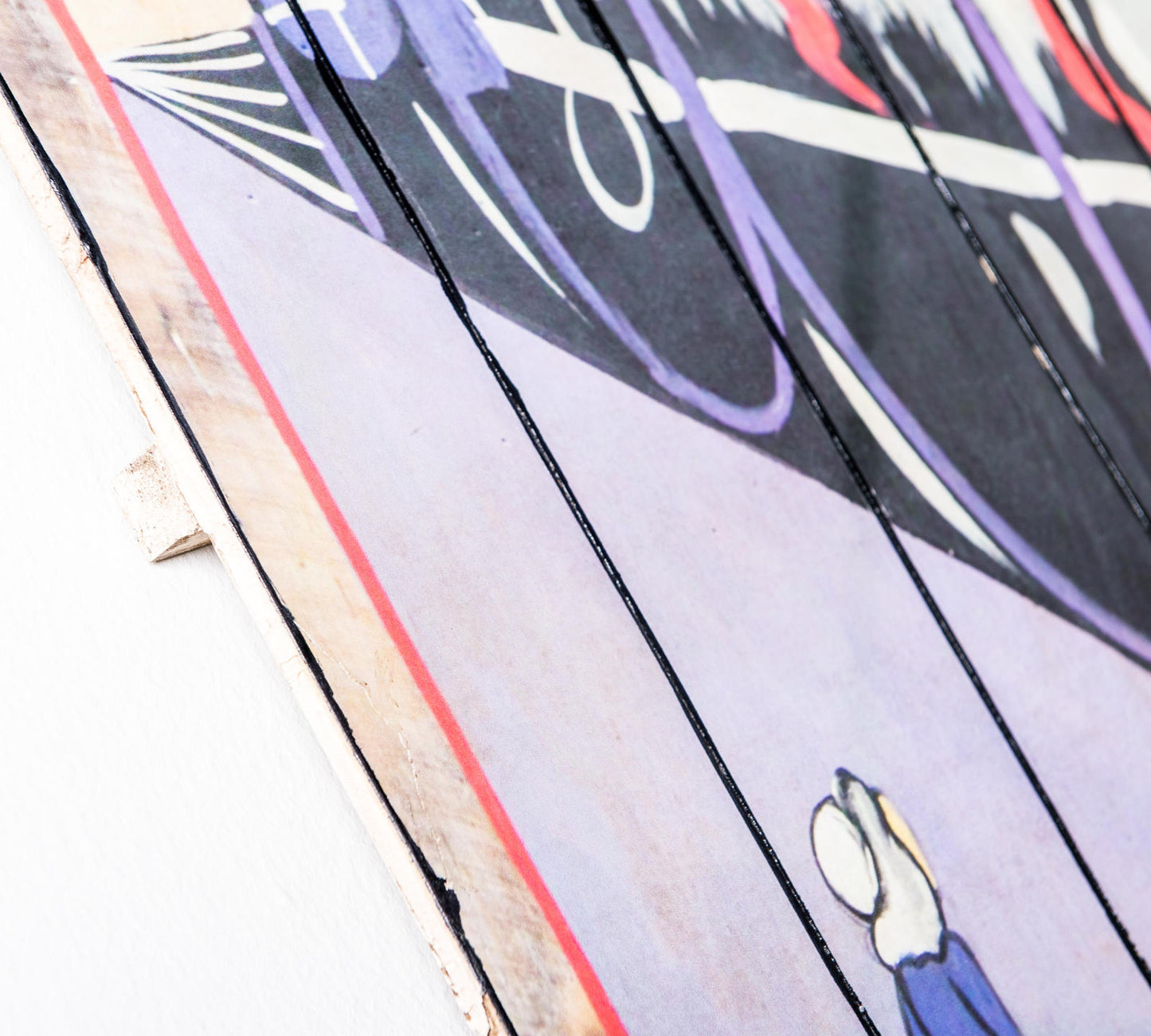 Impresión sobre madera con lienzo multicolor 60x100 cm