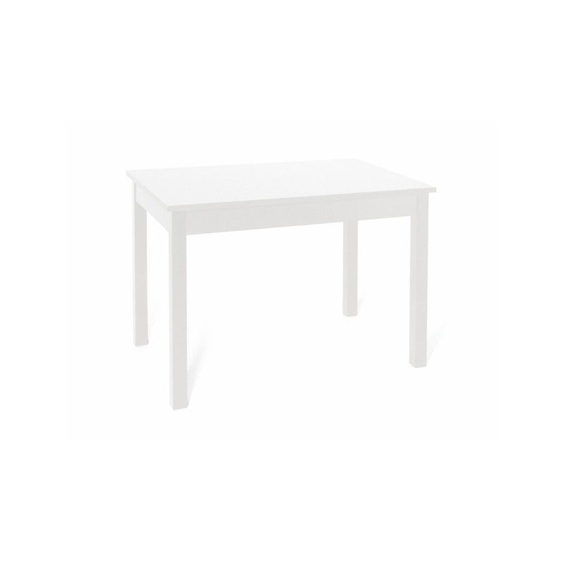 Mesa de comedor de fresno blanco en madera de melamina 70x110 cm