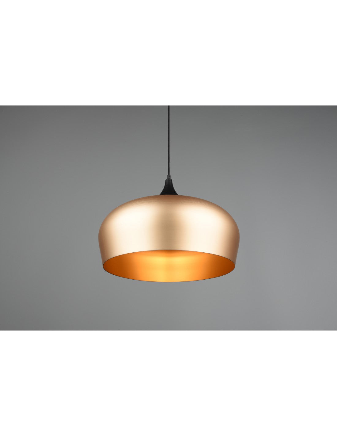 Lámpara de cocina con suspensión grande, iluminación Chiron Trio de latón