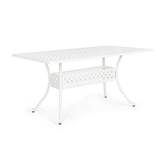 Mesa exterior rectangular Ivrea blanca 90 x 160 cm