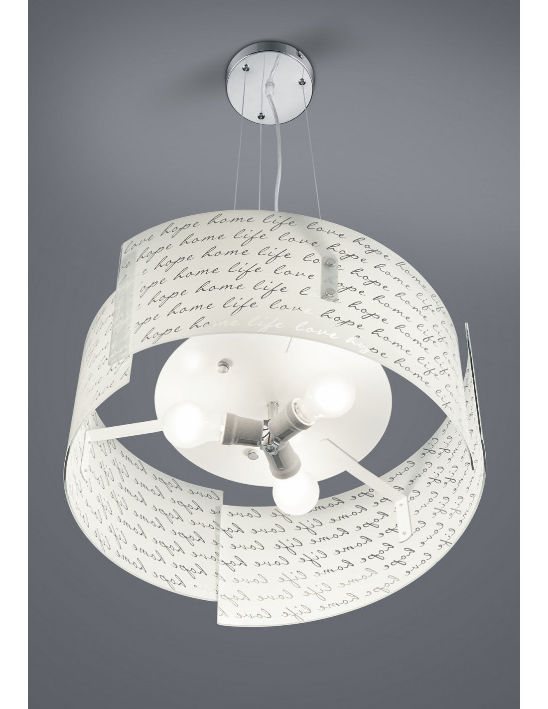 Signa Lámpara Colgante 3 Vasos Blanco 3xE27 Ø50 cm Trio Lighting
