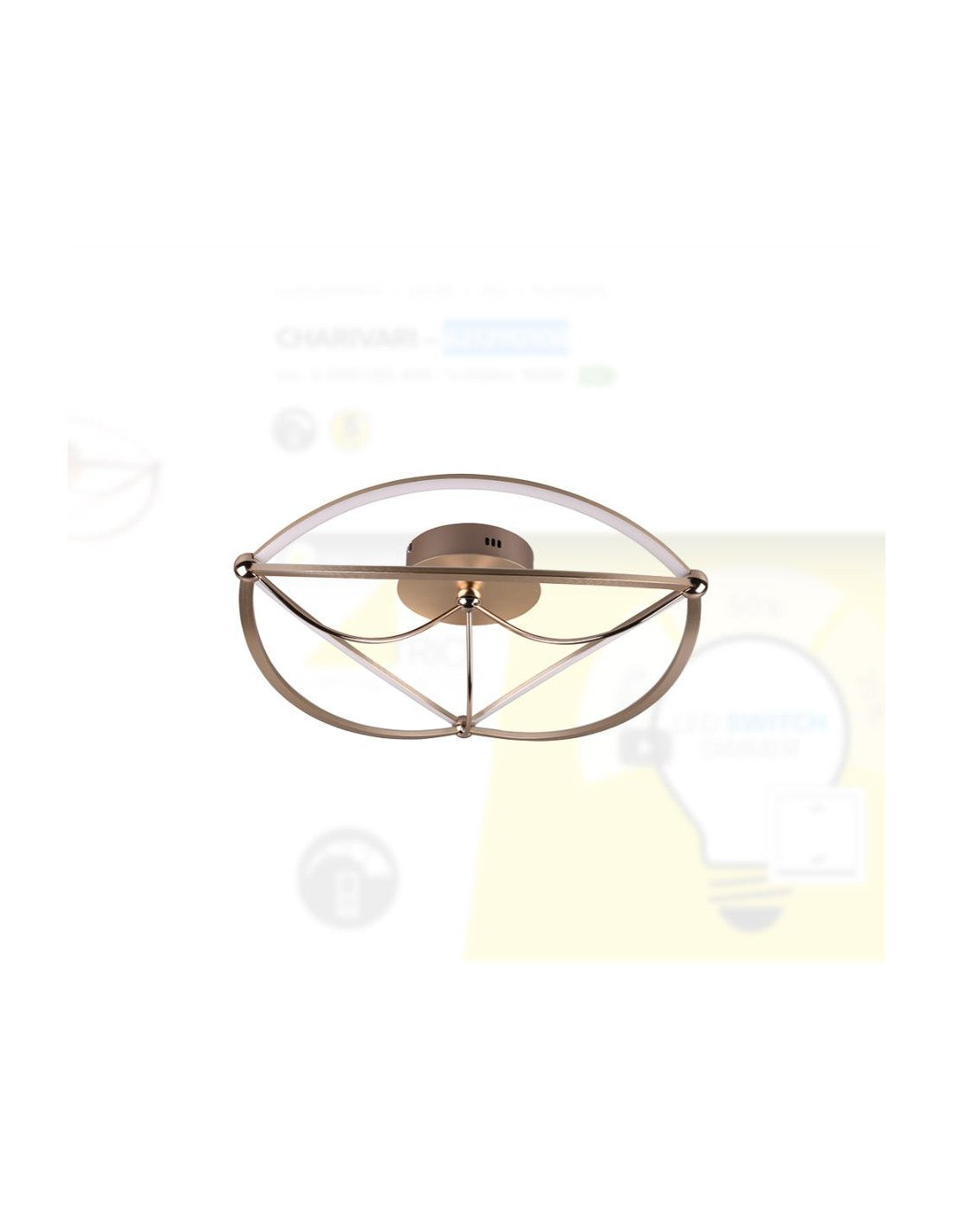 Plafón LED moderno 42w Charivari Brass Trio Lighting