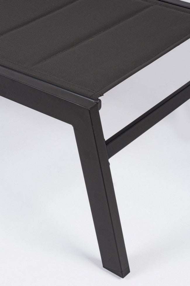 Tumbona alta de aluminio con ruedas Hilde antracita 32h cm