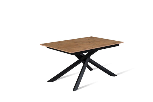 Mesa extensible hormigón gris - negro 90 cm x 140- 190 cm Alt. 76 cm