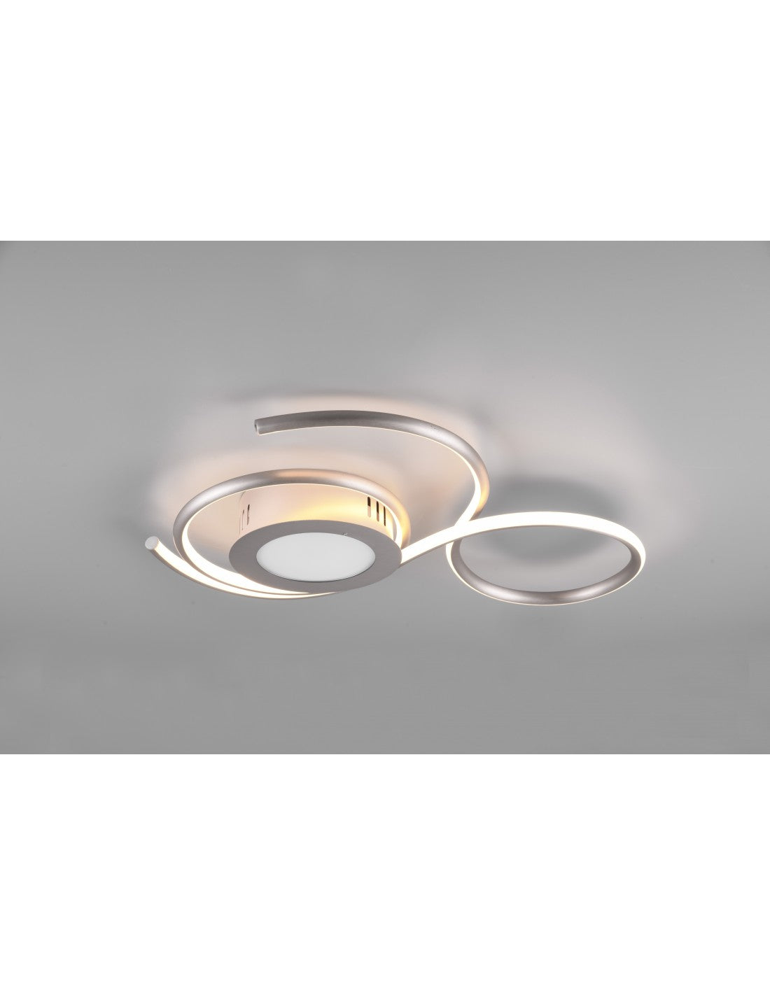 Lámpara de techo LED con atenuador moderno para sala de estar Jive Nichel Trio Lighting