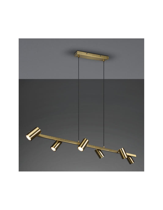 Araña 6 Focos GU10 Ajustables Marley Latón Envejecido Trio Lighting