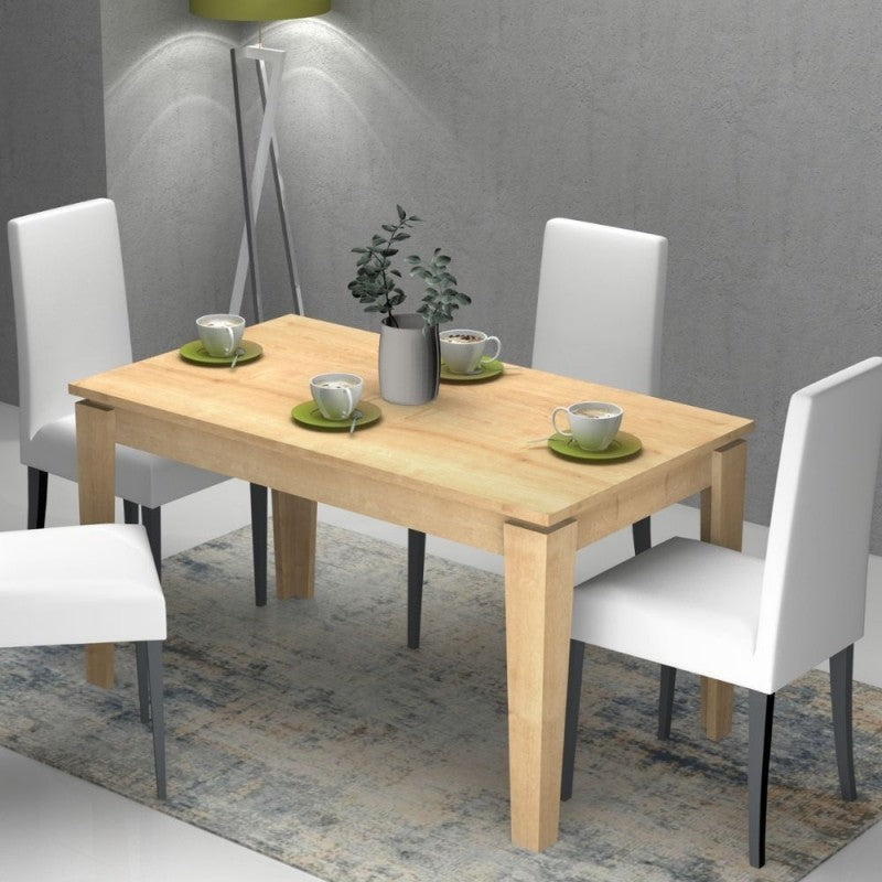 Mesa extensible Roble MEGARON 120-160X80 cm