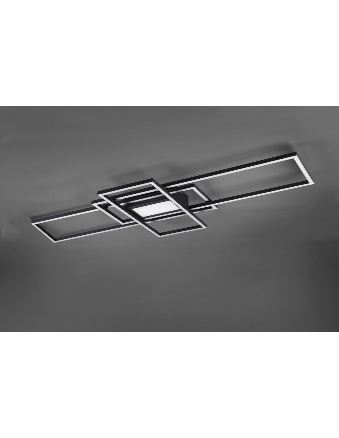 Irvine Plafón 3 rectángulos LED 60w Antracita L105 cm Regulable Trio Lighting