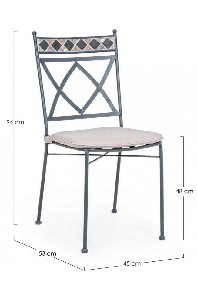Silla de metal para exterior Berkley