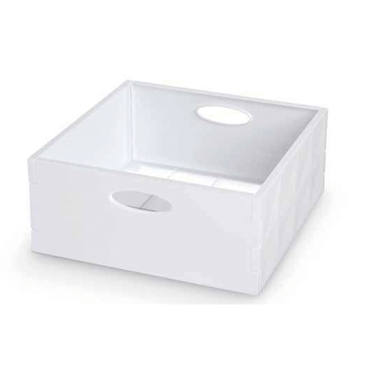 Caja de cristal blanca Al. 14x31x31 cm