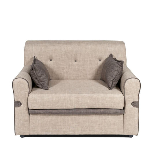 Sofá Tokyo de 2 plazas en tejido capuchino