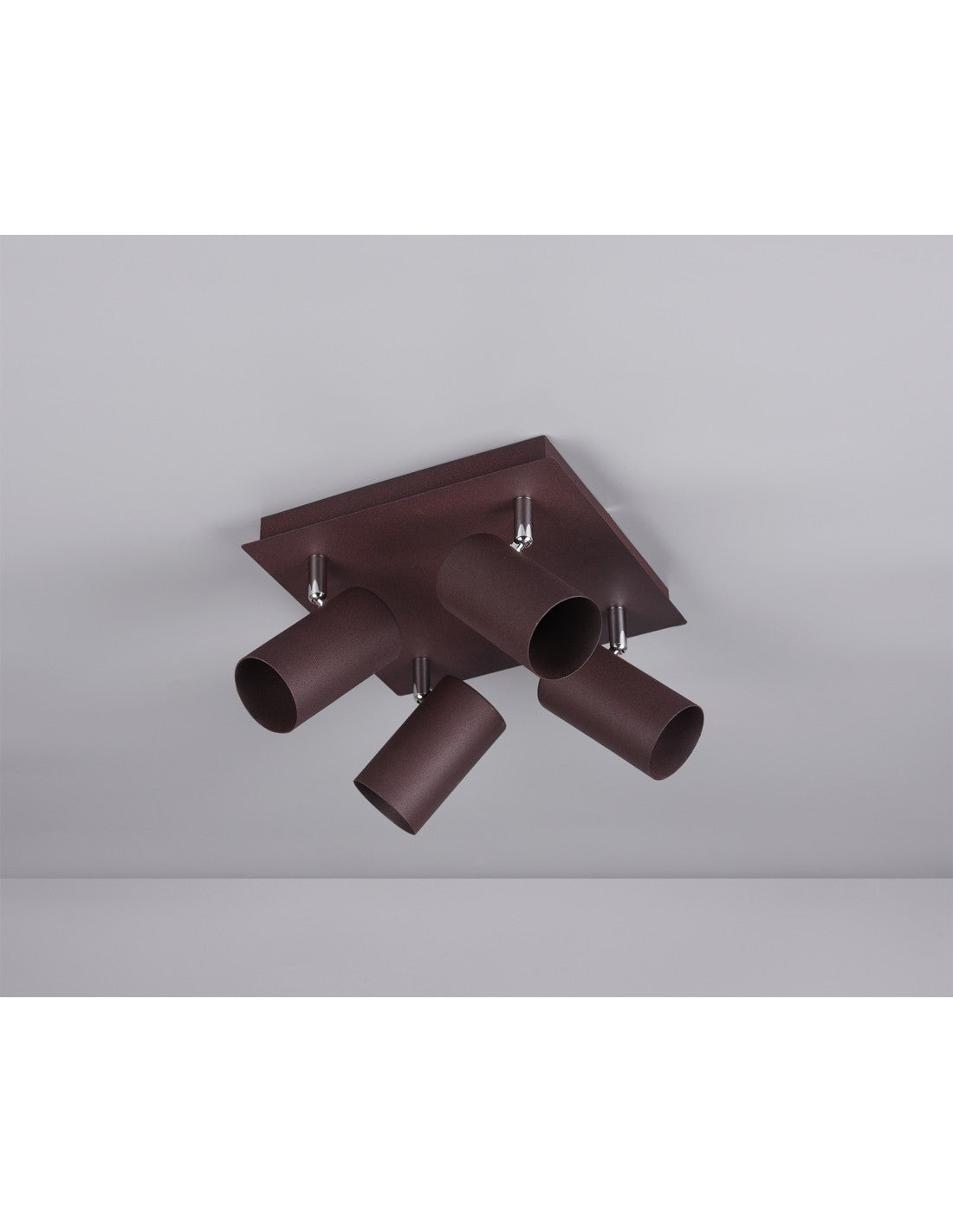 Plafón cuadrado con 4 focos orientables Marley Rust Trio Lighting