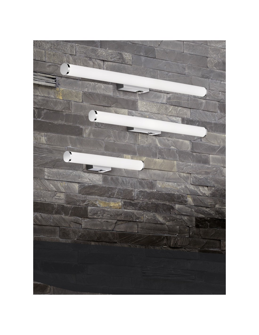 Mattimo Aplique de espejo LED cromado 80 cm IP44 Trio Lighting