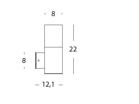 Aplique In Alto 7W LED 4000K blanco linea kube