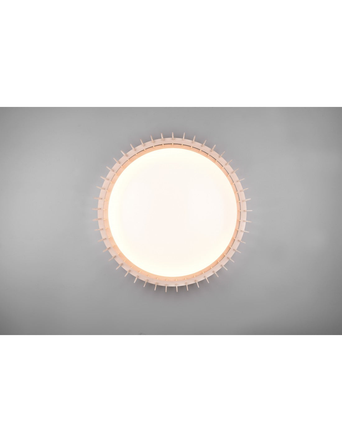 Lámpara de techo de madera natural LED 38w atenuador Monte Trio Lighting