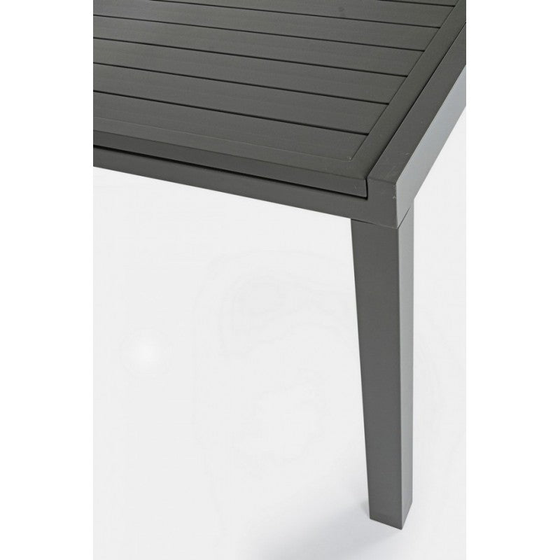 Mesa de exterior HILDE de aluminio antracita Extensible 200-300x100x h75 cm
