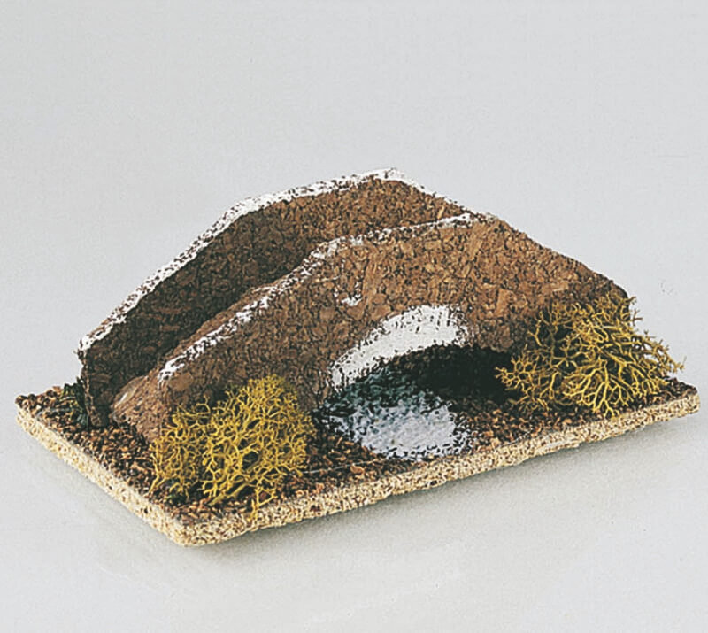 Puente con estanque de 16 cm para belén