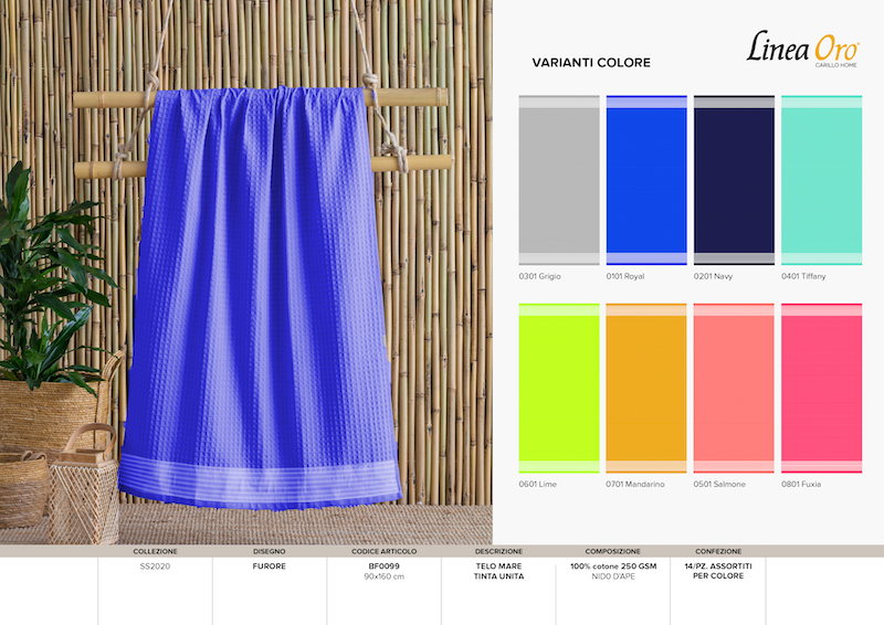 Toalla de playa lisa color royal