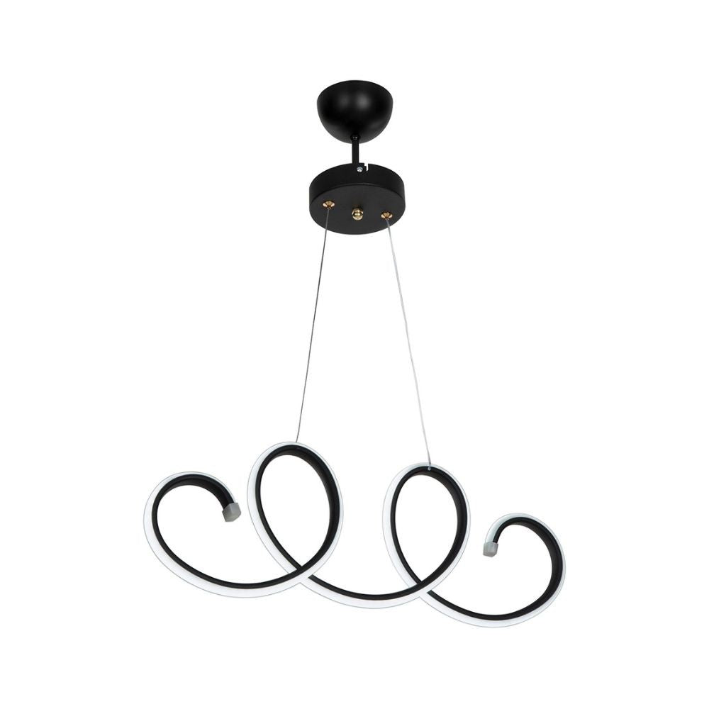 Lámpara colgante espiral LED negra Afra MDL4441