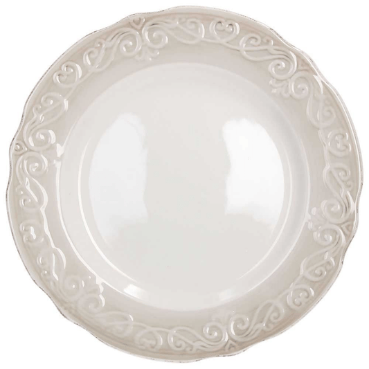 Plato de postre Cosy Line blanco 28 cm Gres beige