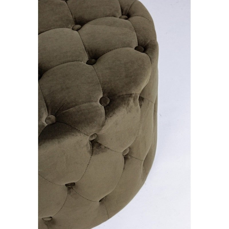 Puf vintage de terciopelo verde 60 x 42 h cm