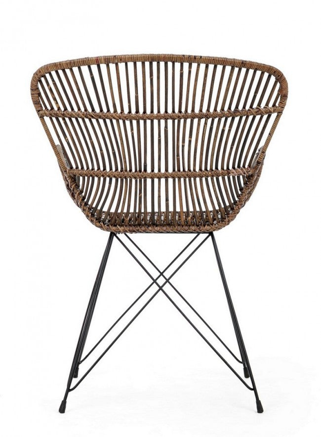 Sillón rústico en fibras naturales Ventrus Croco