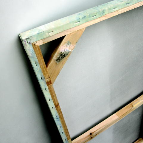 Óleo sobre lienzo multicolor y estructura de metal 75x100 cm