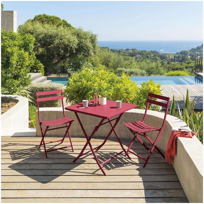 Silla de jardín plegable Color: Rojo