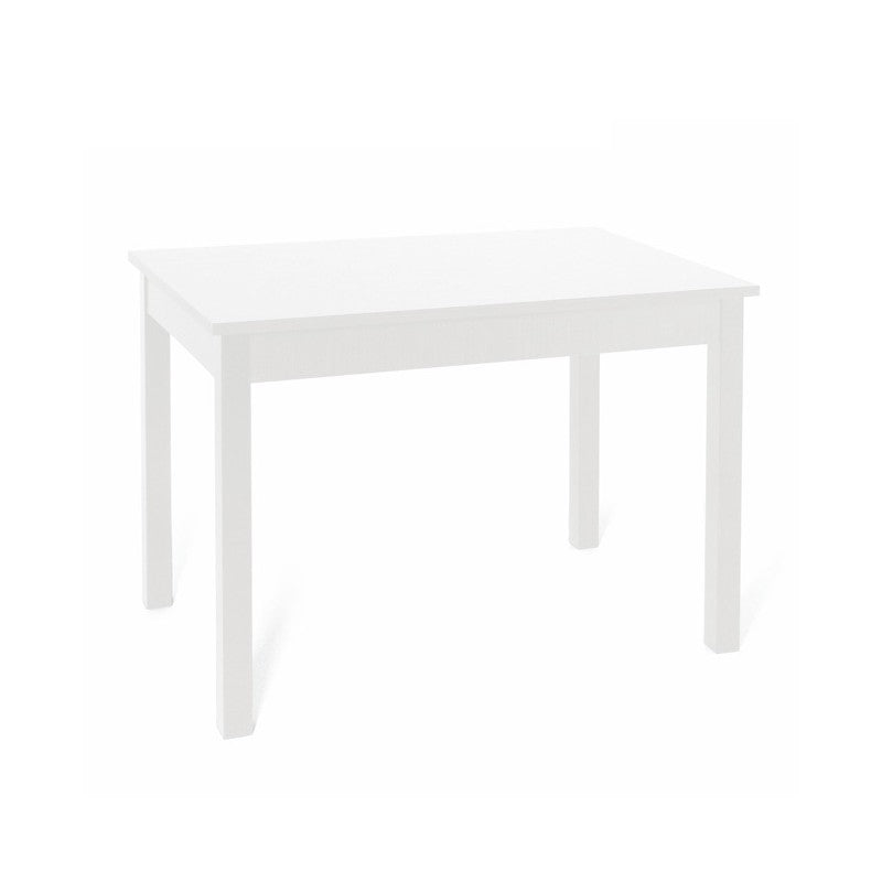 Mesa de comedor extensible de fresno blanco en madera de melamina 85x140-180 cm