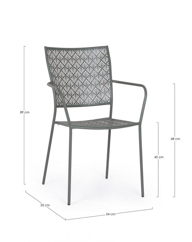 4x C-Br Silla Lizette Oliva Oscuro